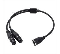 Adaptateur double XLR femelle 3 broches vers RJ45, câble RJ45 vers double XLR