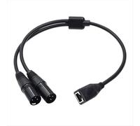 Adaptateur double XLR mâle 3 broches vers RJ45, câble RJ45 vers double XLR