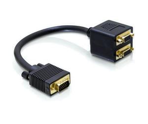 Adaptateur doubleur VGA Mâle - 2 VGA Femelle DELOCK - 65060