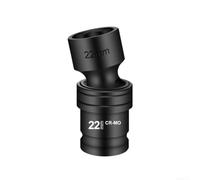 Adaptateur Douille 1/2 Pouces Articulé 68mm Acier Chrome Vanadium pour à Chocs Zones Difficiles 12-22mm(22mm)