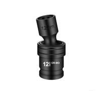 Adaptateur Douille 1/2 Pouces Articulé 68mm Acier Chrome Vanadium pour à Chocs Zones Difficiles 12-22mm(12mm)