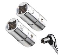 Adaptateur Douille Carrée Vers axe Hexagonal,2 PCS Convertisseurs à Choc | Set D'adaptateurs pour Embouts Hexagonaux en Acier Chromé Vanadium Adaptateur Carré Vers Hexagone pour Embouts