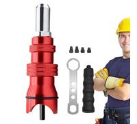 Adaptateur d'outil d'écrou Rivet, ensemble d'adaptateurs de perceuses rivet | Adaptateur pour outils de murmure de rivets sans fil | Fixation d'outils légers avec 4 têtes, dispositif de location el