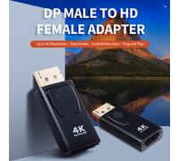 Adaptateur DP mâle vers HDMI femelle 4K noir 5 2,3 0,8 cm