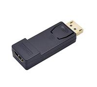 Adaptateur DP vers HDMI Création de câble Convertisseur mâle/Femelle pour Le Port d'affichage Ordinateurs de Bureau et Ordinateurs Portables à connecter au HDMI Adaptateurs pour écrans Noir élégan