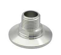 Adaptateur droit fileté mâle Tri Clamp en acier inoxydable - Connecteur sanitaire BSPT for brassage domestique et usage industriel, 1 pièce(1/2inchx25.4mm)