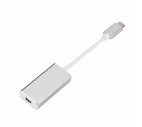 Adaptateur Durable de Type C vers Mini, Coque en Alliage D'aluminium pour et écran TV (Silver)