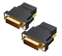 Adaptateur DVI vers HDMI - Phonillico - Lot de 2 - 1080p Full HD - Résolution 1920x1200 - Noir