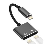 Adaptateur Ecouteur iPhone(2en1)lightning Jack Chargeur Double Prise Cable Certifié Apple MFI Accessoire Voiture Audio Casque AUX Charge Adapter Câble pour 14 13 12 11 Pro Max 7 8 Plus X Xs Ipad 2 Air