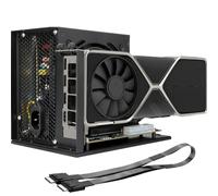 Adaptateur eGPU Compatible PCIe 4.0 x4 64Gbps avec OCuLink SFF-8612 8311 vers PCIe x16 et SFF-8611 mâle, boîtier Prend en Charge l'alimentation ATX Standard et Cartes Graphiques externes GPU pour