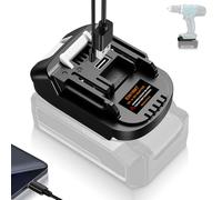 Adaptateur EIN18MT avec port USB et Type-C pour convertisseur de batterie au lithium Einhell 18 V pour travailler avec les outils électriques Makita 18 V (adaptateur non batterie)