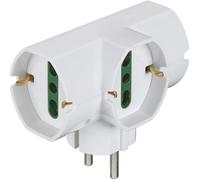 Adaptateur Électrique Multiple Vertical Schuko 2P+T 16 A Vimar RI.00316.B Blanc