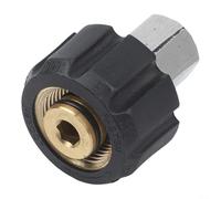 Adaptateur en acier inoxydable pour nettoyeur haute pression, M22 12 mm 14 mm vers 1/4" 3/8" femelle, parfait pour le lavage de voiture et une utilisation domestique (M22 15)