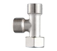 Adaptateur En Acier Robuste En Forme De T Séparateur D'eau Buse De Pulvérisation De Toilettes Résistance À Haute Température Flux Fluides Canal Distributeur D'eau En Acier
