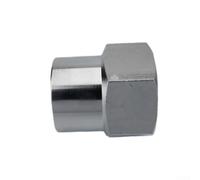 Adaptateur en cuivre de 2,2 cm à 1,27 cm, réducteur en laiton chromé pour tuyau d'arrosage et robinet de cuisine, raccord fileté étanche pour connexion de tuyau d'eau, ton argenté (D)