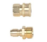 Adaptateur en cuivre M22x1 5/14, Kits de connexion rapide for Machine à laver haute pression, sortie d'eau for lave-auto(1set Inner Hole 14mm)