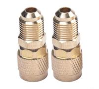 Adaptateur en laiton 5/16 pour SAE pour réparation de climatisation | Laiton robuste, siège dense, compatible avec R410A/R32/R22, empêche la perte de réfrigérant, durable