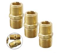 Adaptateur en laiton à connexion rapide 1/4 pour BSP mâle vers mâle, raccord hexagonal essentiel pour compresseurs (3 pièces)