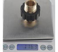 Adaptateur en laiton pour nettoyeur haute pression M22 x 1,5 avec joint extérieur pour tâches d'intégration de buse à 14 trous et 15 trous (M22 14 mm)