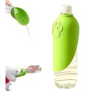 Adaptateur en Silicone pour Bouteille d'eau pour Chien - Bouchon Abreuvoir Portable pour Petites, Moyennes et Grandes Races. Compatible avec Les Bouteilles d'eau Standard (Vert)