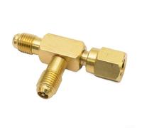 Adaptateur en T évasé mâle 1/4 pour raccord de manomètre à vide, compatible avec l'ensemble collecteur