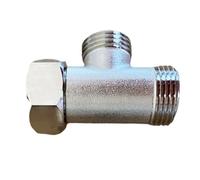 Adaptateur en T industriel à 3 angles de voie, vannes d'arrêt en T, adaptateur de compression en métal pour solution de plomberie efficace