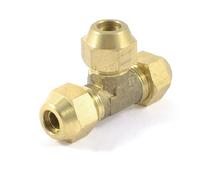 Adaptateur en T laiton doré for tuyau d'eau et d'air de 8 mm diamètre, connecteur à trois tés égaux forme