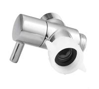 Adaptateur en T pour bidet 3 voies en laiton - Valve de toilette - Séparateur d'eau - Robinet - Valve à éclats - Pour toilettes portables - Adaptateur en T avec arrêt