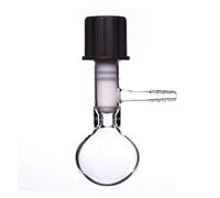 Adaptateur en verre borosilicaté, Bouteille de stockage solvant en PTFE, verre Borosilicate F49 à paroi lourde, Valve vide poussé, 10-2000mL(1000mL-F49081L)