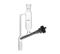 Adaptateur en verre, Poudre de verre Borosilicate ajoutant un entonnoir, Valve PTFE sous vide, adaptateur série LH-231 100-250mL(LH-231-215)