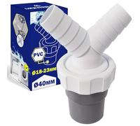 Adaptateur en Y pour Double Evacuation Machine a Laver et Tuyau Evacuation Lave Vaisselle avec Sortie pour Tuyau Ø40 mm et Entrée Ø18-23 mm - Garantie de 10 Ans - MONTERAL
