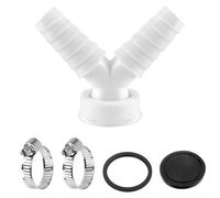 Adaptateur en Y pour Double Evacuation Machine a Laver et Tuyau Evacuation Lave Vaisselle avec Sortie pour Tuyau Ø40 mm et Entrée Ø19-23 mm - Garantie de 10 Ans