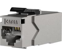 Adaptateur encastré Keystone RJ45 STP, Cat.6A -- Connexion à 90°, zinc moulé P=40mm