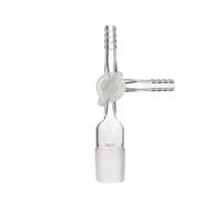 Adaptateur Entrée Vide 3 Voies en Verre avec Joint Rodé-34# Robinet Verre | Adaptateur Prise Vide Joint Rodé Robinet en Verre Synthèse Organique Labo