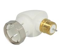 Adaptateur équerre - Danfoss - Corps de vanne droite - Blanc - Métal - Montage facile