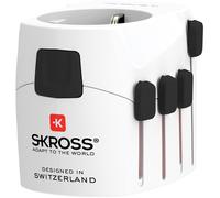 Adaptateur De Voyage SKROSS: Du Monde À L'Europe 250V 7A, Blanc, AU/CN/UK/US/IT