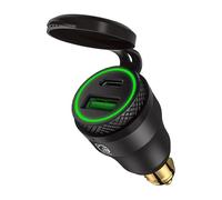 Adaptateur étanche et facile à transporter, chargeur double QC3.0USB pour motos BMW, Triumph et Ducati, chargeur rapide Type-C, prise DIN Hella en