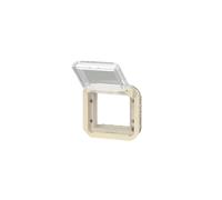 Adaptateur étanche Plexo IP55 pour fonction Mosaic - finition sable à volet transparent - 069838L - Legrand