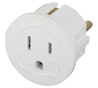 Adaptateur Etats-Unis vers Europe sans terre 701970 DEBFLEX Blanc G