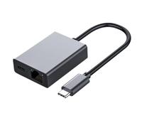 Adaptateur Ethenet de type C PD100W à double port, charge rapide, transfert de données, multifonctionnel, pour ordinateurs portables, tablettes, concentrateurs de type C