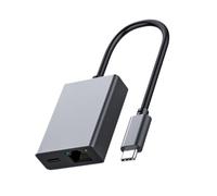 Adaptateur Ethenet de type C PD100W à double port, charge rapide, transfert de données, multifonctionnel, pour ordinateurs portables, tablettes, concentrateurs de type C