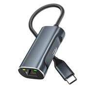 Adaptateur Ethernet 1000 Mbps pour Chromecast avec GoogleTV, adaptateur USB C vers Ethernet avec port de charge 100 W, adaptateur Ethernet vers USB C pour Chromecast GoogleTV [HD/4K], ordinateur