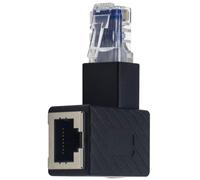 Adaptateur Ethernet, connecteur réseau flexible et compact pour les espaces réduits, connecteur RJ45 plaqué or assurant un transfert de signal