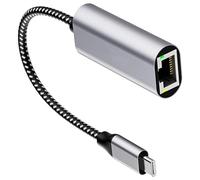 Adaptateur Ethernet de type C vers RJ45 USB vers RJ45 prenant en charge le réseau Ethernet Gigabit Dongle Convertisseur pour PC Aluminium USB LAN