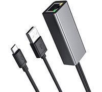 Adaptateur Ethernet Fire TV Stick, Adaptateur Ethernet pour Fire Stick et Chromecast, Chromecast Ultra 4k, Fire TV Cube, Micro USB vers LAN RJ45 avec câble d'alimentation par Dragon Trading