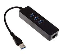 Adaptateur Ethernet Gigabit USB 3.0 1000 Mbits/s Carte réseau USB LAN à RJ45 Hub 3 Ports USB3.0 pour PC Linux Windows 7/8/10 / Vista/XP