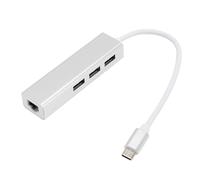 Adaptateur Ethernet Hub de Type C, Adaptateur Réseau USB3.0 RJ45 Haute Vitesse 1000Mbps avec 3 Ports USB, pour, pour, pour OS X