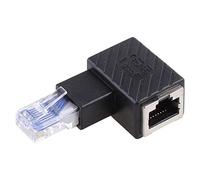 Adaptateur Ethernet LAN 8P8C pour Cat 5e/6 mâle vers femelle vers le haut vers le bas à gauche Rigth Angle 90 degrés Extension réseau Cristal pour