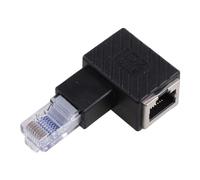 Adaptateur Ethernet LAN 8P8C pour Cat 5e/6 mâle vers femelle vers le haut vers le bas à gauche Rigth Angle 90 degrés Extension réseau Cristal pour