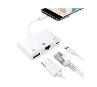 Adaptateur Ethernet Lightning vers RJ45, adaptateur LAN avec câble réseau LAN, câble USB avec port de